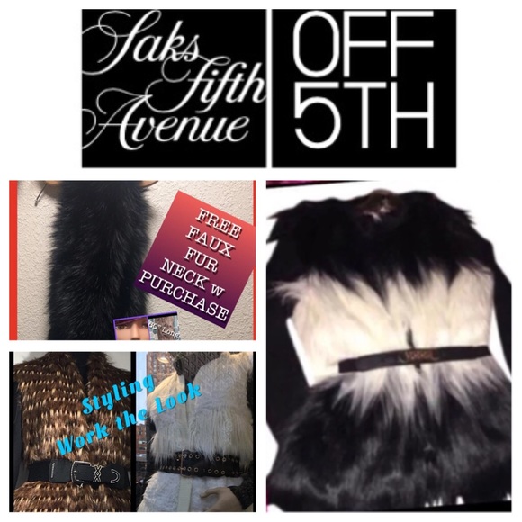 Design History Fur Vest Sweater Sleeves. Flows in the wind like your hair. GORG - Picture 9 of 11